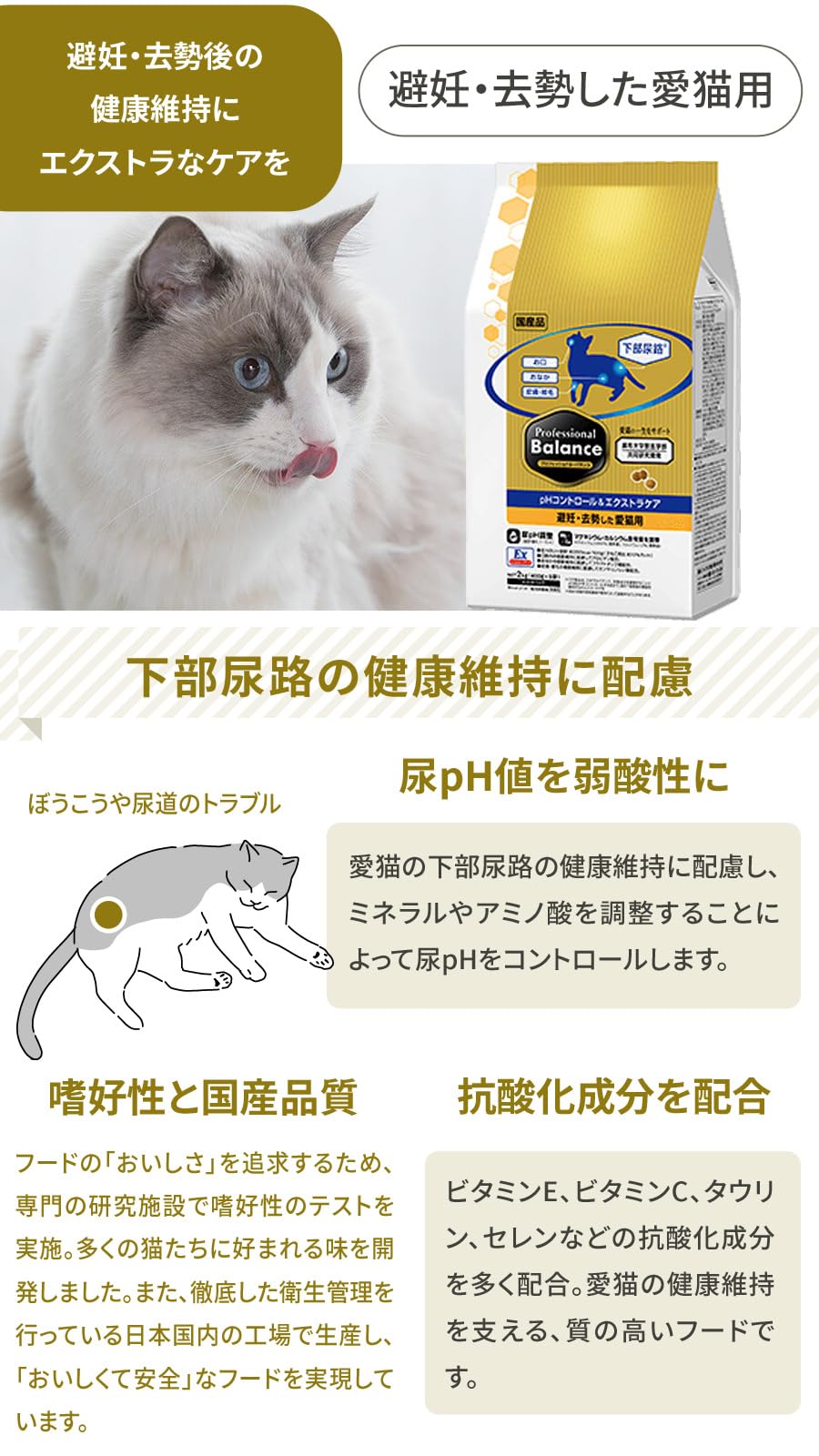 猫用Professional Balance 2kg×3袋 新品 ペットラインプロフェッショナルバランス pHコントロール&エクストラ